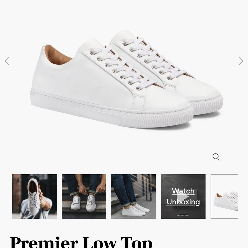 Classic White Low Top Sneakers